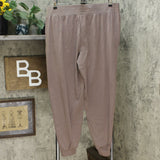AnyBody Women's Tall Side Ribbed Cozy Knit Jogger Pants