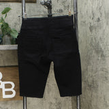 DG2 by Diane Gilman Classic Stretch Pull On Bermuda Shorts Black Petite XS