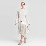 Prologue Women's Crewneck Cable Knit Pullover Sweater