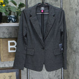 NWT Vince Camuto Womens Melange Herringbone One-Button Blazer. A343591 Medium