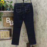 MOTTO Women's Stretch Denim 5 Pocket Straight Leg Jeans Midnight Wash 16