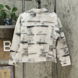 DG2 by Diane Gilman DG2 By Diane Gilman Tie Dye Printed Boxy Jacket. Black