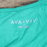 Ava & Viv Womens Knit Tank Maxi Dress Green 1X