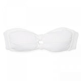 Xhilaration Women's Knot Front Ribbed Texture Strapless Bandeau Bikini Top