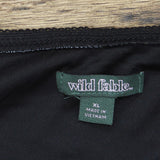 Wild Fable Women's Mesh Bodycon Mini Skirt Black Butterflys XL