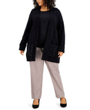 Alfani Plus Size Solid Embellished Cardigan Sweater