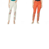 DG2 by Diane Gilman Women's Petite Classic Stretch Artwork Printed Jeans