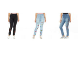 DG2 by Diane Gilman Women's Embroidered Pull On Stretch Denim Ankle Jeans