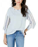 NWT Style & Co. Co Women's Mixed Media Sweatshirt. 100041872MS XS