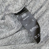 Buffalo Women's Ribbed Long Sleeve Soft And Cozy Top Charcoal Grey Small
