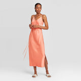 Prologue Women's Tie Waist Slip Dress 566815 Orange XL