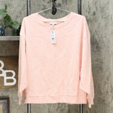 Skinnygirl Women's Plus Size Embellished Dolman Sleeve Sweatshirt
