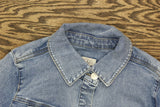 LOGO by Lori Goldstein Button Front Denim Jacket with Released Hem