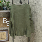 DG2 by Diane Gilman Women's Plus Size Crossover Peplum Top