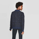 Universal Thread Women's Leopard Print Mock Turtleneck Pullover Sweater