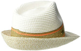 Steve Madden Women's Striped Band Fedora Hat