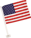 Easy to Install US Car Flags with Bracket - 12x18 - USA Window Holder