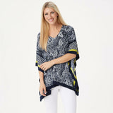 Susan Graver Women's Paisley Liquid Knit Scarf Top