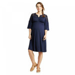 Isabel Maternity by Ingrid & Isabel 3/4 Sleeve Lace Yoke Knit Dress