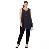 MarlaWynne WynneLayers Women's Plus Size Chiffon Drama Tunic Top