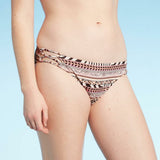 Xhilaration Women's Geo Stripes Strappy Sides Bikini Bottom