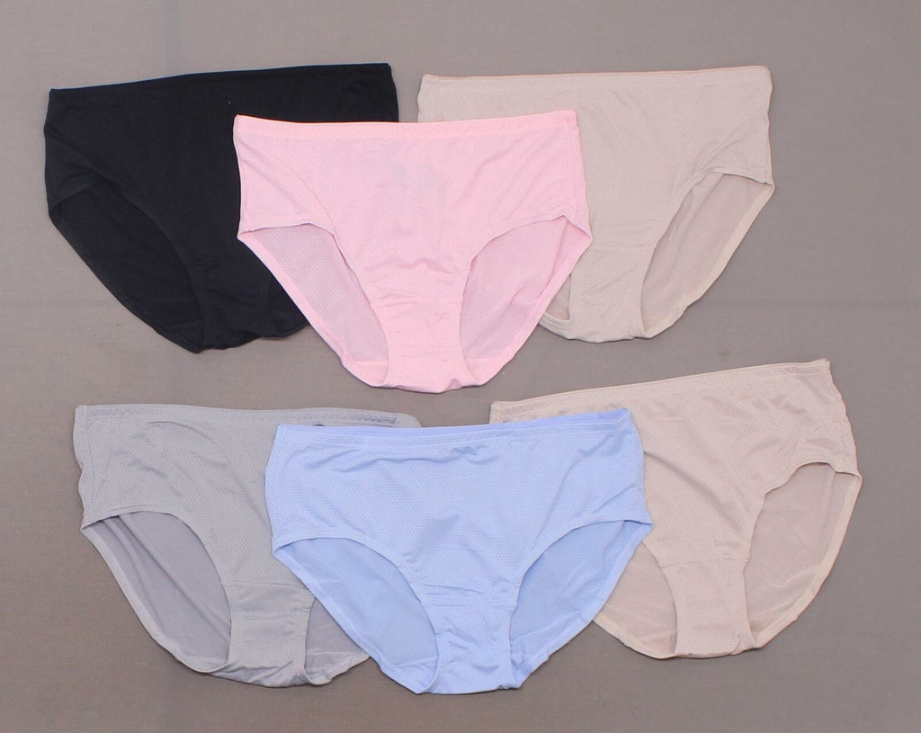 Fruit Of The Loom Women's LOT OF 6 Micro Mesh Breathable Low Rise Brie –  Biggybargains