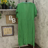 Curations Women's Embroidered Gauze Kaftan Green Petite Large