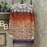 Susan Graver Women's Petite Printed Sheer Chiffon Shirt And Tank Top Set