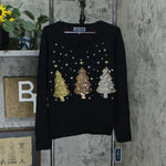 Karen Scott Petite Crew Neck Embellished Christmas Sweater