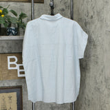 NWT LOGO By Lori Goldstein Woven Button Down Blouse. A352018 X-Large