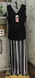 Nina Leonard Women's Popover Tunic And Palazzo Pant Jumpsuit