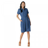 Brooke Shields Women's Timeless Short-Sleeve Denim Shirt Dress