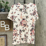 Denim & Co. Women's Printed Jersey Fit and Flare Henley Tunic