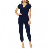 Nina Leonard Women's Miracle Matte Jersey Jogger Leg Jumpsuit