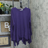 LOGO by Lori Goldstein Women's Cotton Modal Top With Seaming Detail