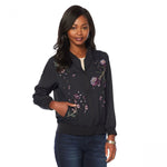 DG2 by Diane Gilman Women's Embroidered Trophy Bomber Jacket