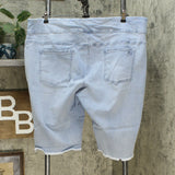 DG2 by Diane Gilman Classic Stretch Pull-On Bermuda Shorts Chambray Plus 3X