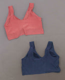 Rhonda Shear LOT OF 2 Jacquard Ahh Bras With Removable Pads XL