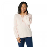 Belle by Kim Gravel Women's Slub Knit Balloon Sleeve Top with Smocking