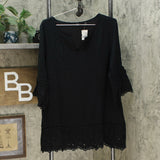 G by Giuliana Womens Tunic Top With Eyelet Trim