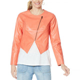 G by Giuliana Women's Lightweight Faux Leather Moto Jacket