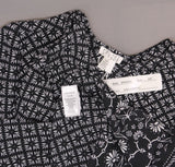 Spense Women's Floral Print Short Sleeve Woven Shirt Blouse Top