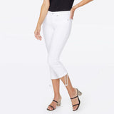 NYDJ Women's Capri Jeans With Drawcord Hem Optic White 8