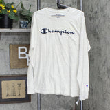 Champion Men's Script-Logo Long Sleeve T-Shirt Tee