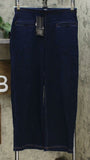 MarlaWynne Knit Denim Straight Leg Cropped Pants Indigo 8