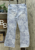 DG2 by Diane Gilman By Petite Classic Stretch Printed Flare Jeans Chambray 10P