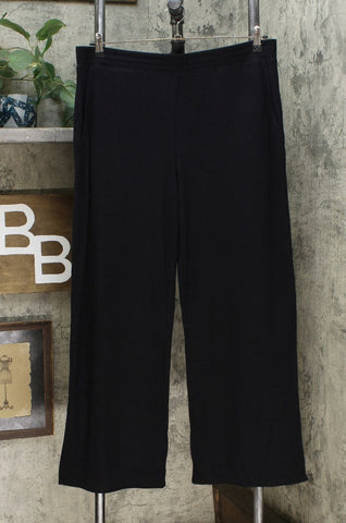 Soft & Cozy Women's Brushed Hacci Knit Pants with Pockets Black XL