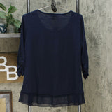 NWT Style & Co Womens Chiffon-Hem Top. 22722IN805 XX-Large