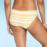 Kona Sol Women's Textured Double Tab High Coverage Bikini Bottom
