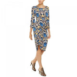 NWT INC International Concepts Printed Asymmetrical Midi Dress Medium